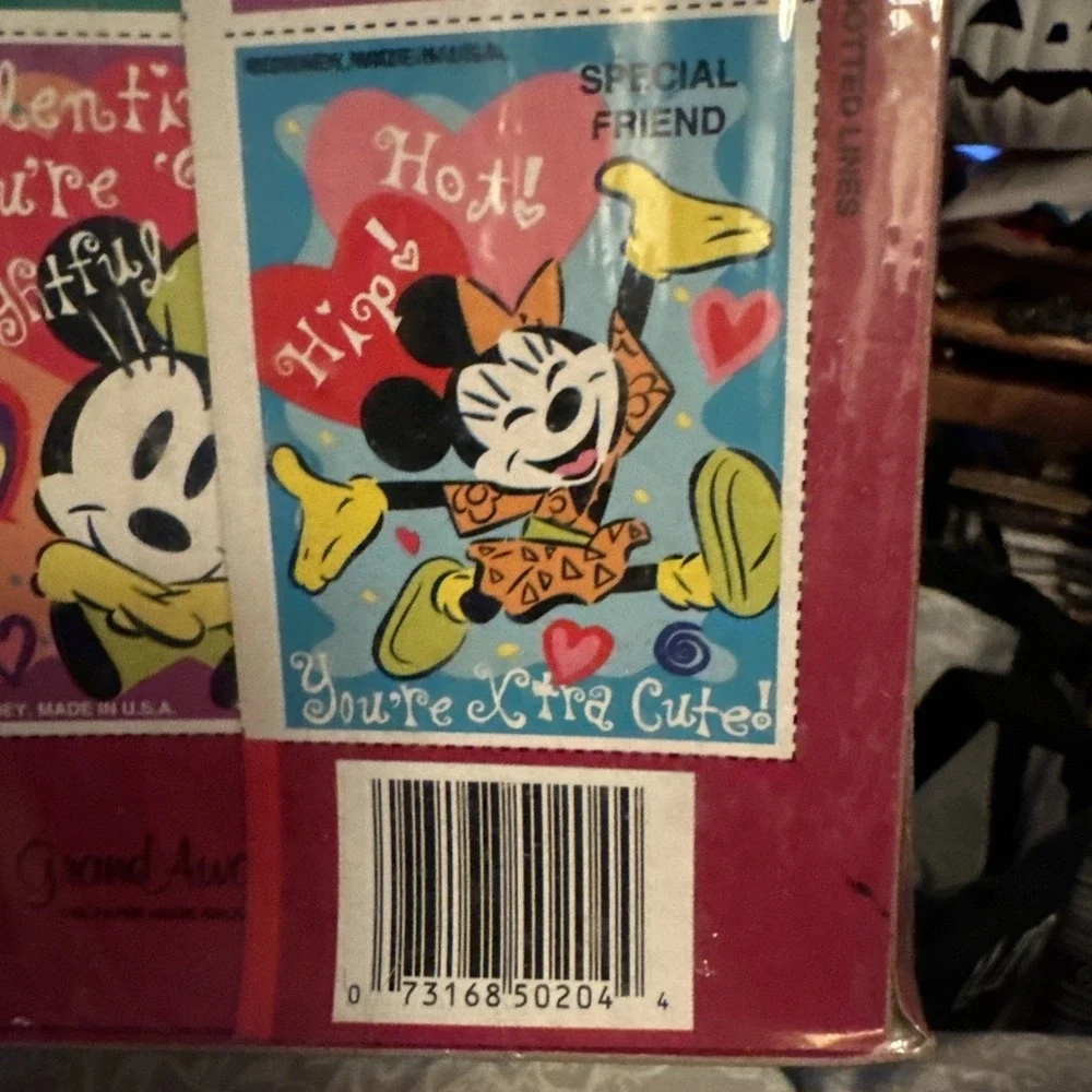 Vintage 1990's Walt Disney Minnie Valentine's Cards‎ Sealed 42